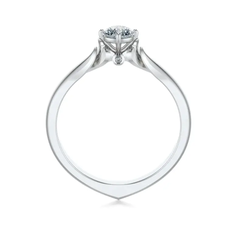 Pierścionek białe złoto z diamentami